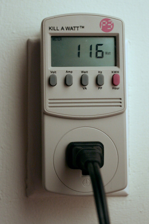 The Kill-A-Watt electricity monitoring device