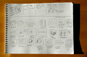 Sketches from our design process