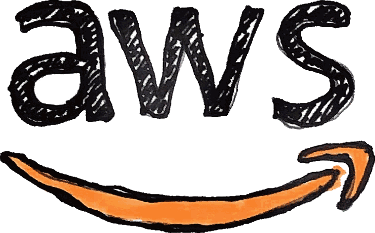 Amazon Web Services Logo, sketched
