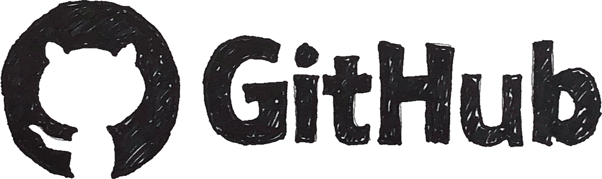 GitHub logo, sketched