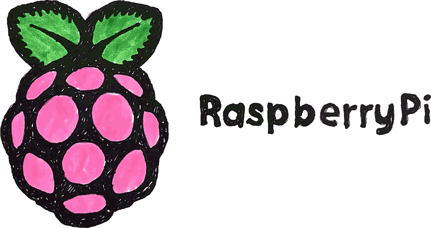 Raspberry Pi logo, sketched
